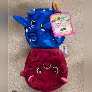 Moosh Moosh Flip 'ems Squared Orion Blue Soft Plush Stuffed Animal NWT